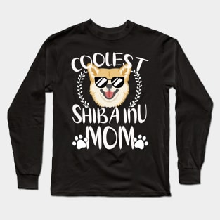 Glasses Coolest Shiba Inu Dog Mom Long Sleeve T-Shirt